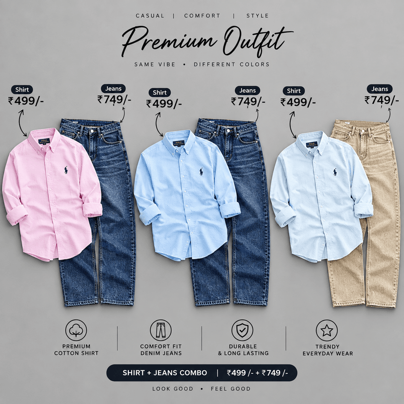 Essential Baggy Pants and shirt š COMBO - Image 1